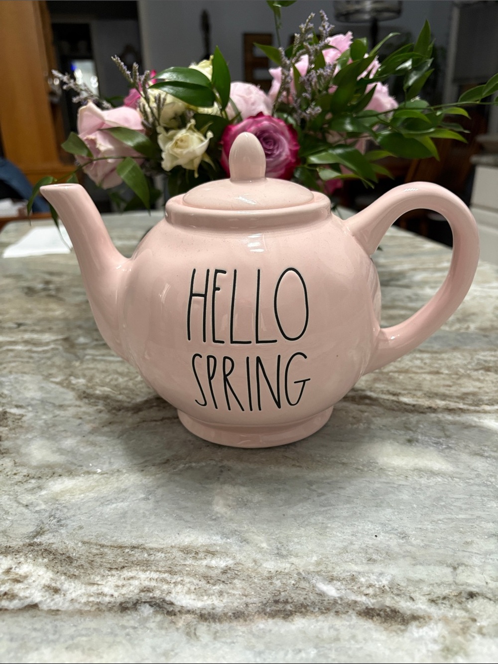 Rae Dunn Hello Spring Tea Pot